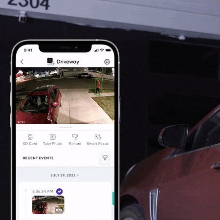 motion-activated spotlight stops a car thief