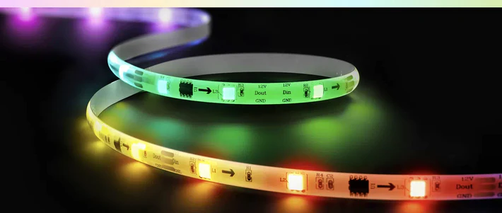 Wyze Light Strip Pro against a black background.